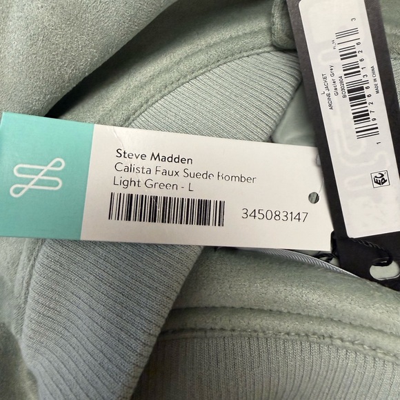 Steve Madden Calista Faux Suede Bomber - L - Picture 3 of 4